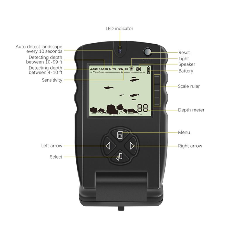 New Portable Fish Finder, Ice  - Fishing Depth Finder recensione e prezzo