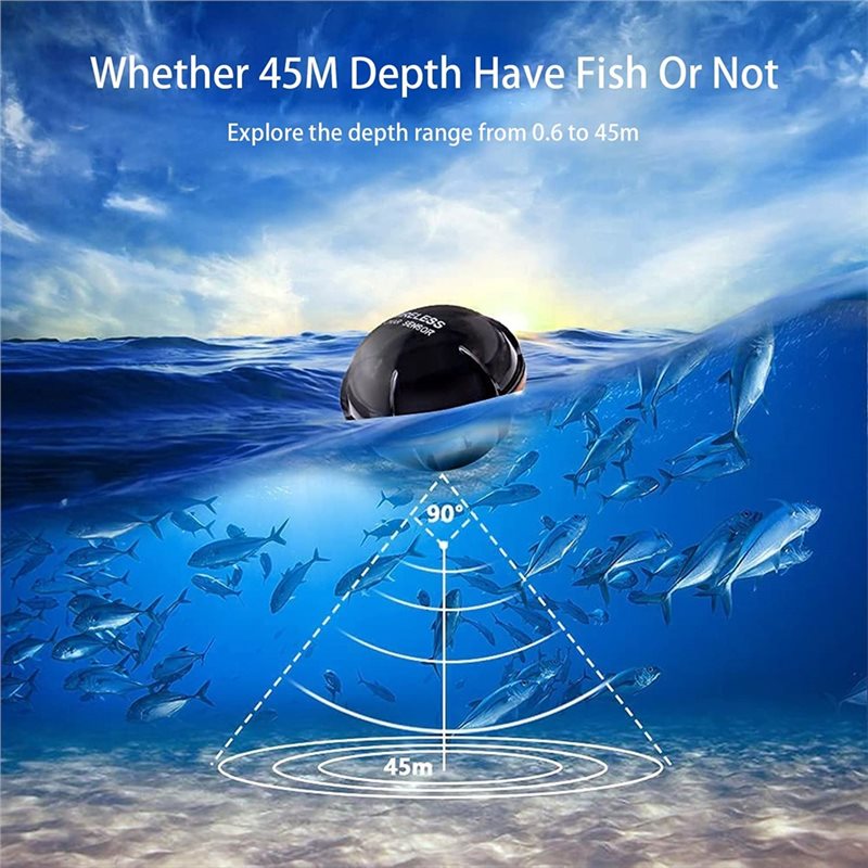 Wireless Sonar Fish Finder, Po - Fishing Depth Finder recensione e prezzo