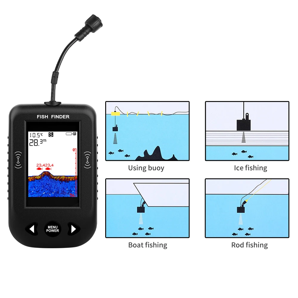 Alarm 100M Portable Sonar Fish - Fishing Depth Finder recensione e prezzo