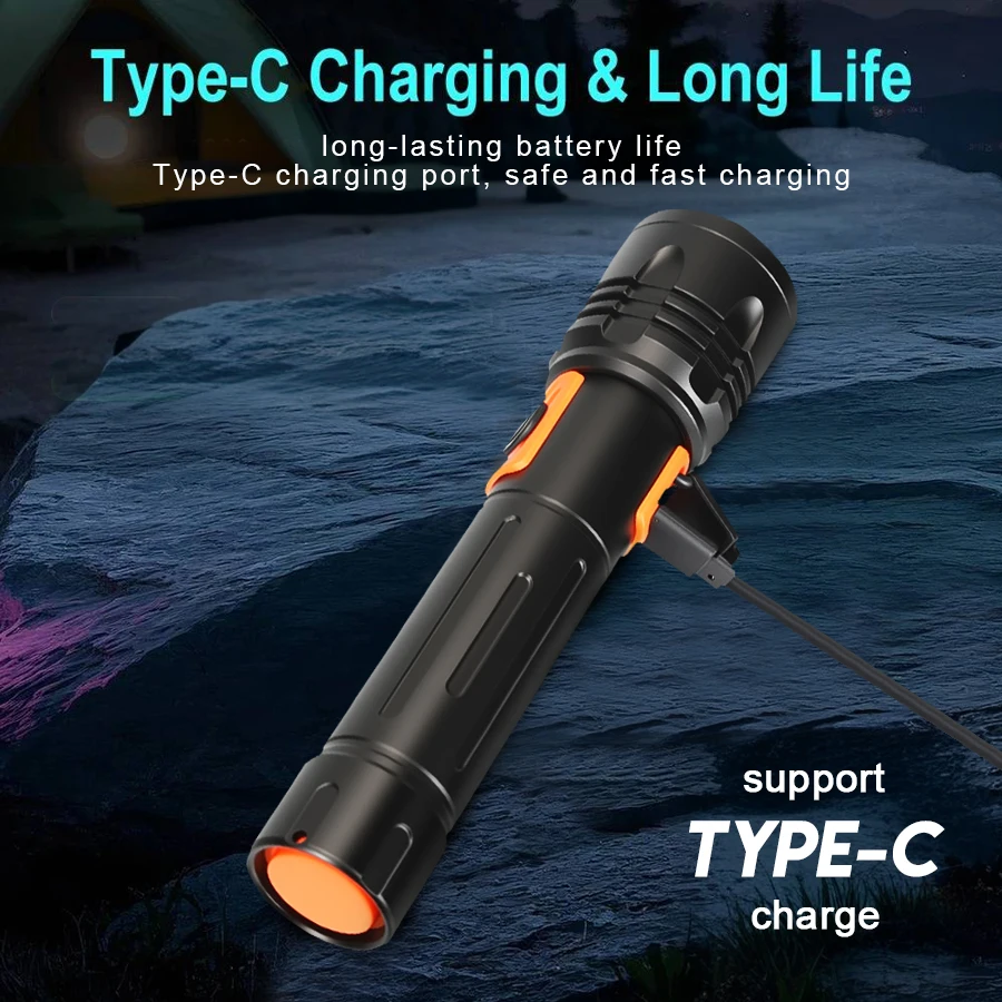 High Power LED Flashlight USB  - Fishing Light recensione e prezzo