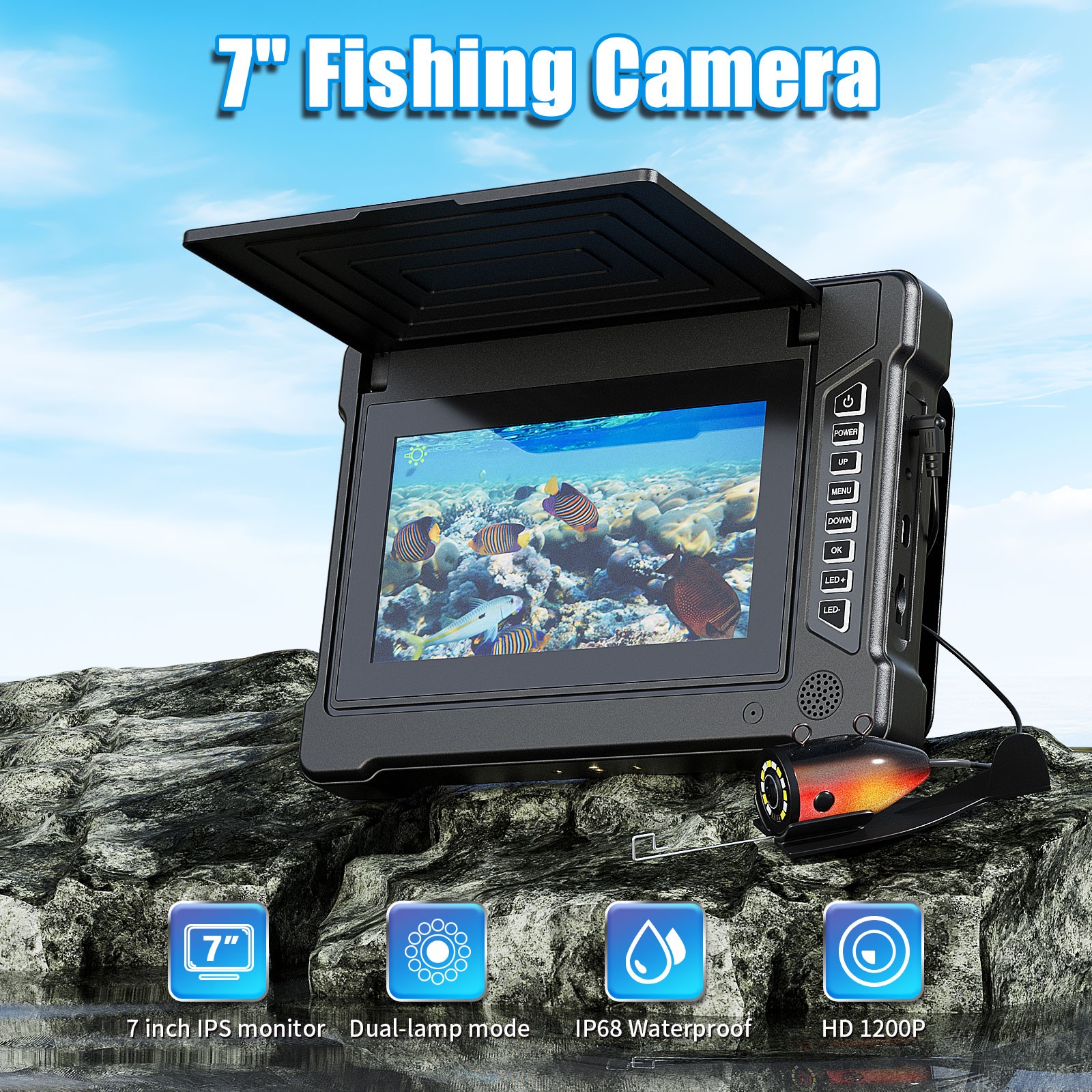 7 Inch 15M 1200TVL Underwater  - Fish Finder Cable recensione e prezzo