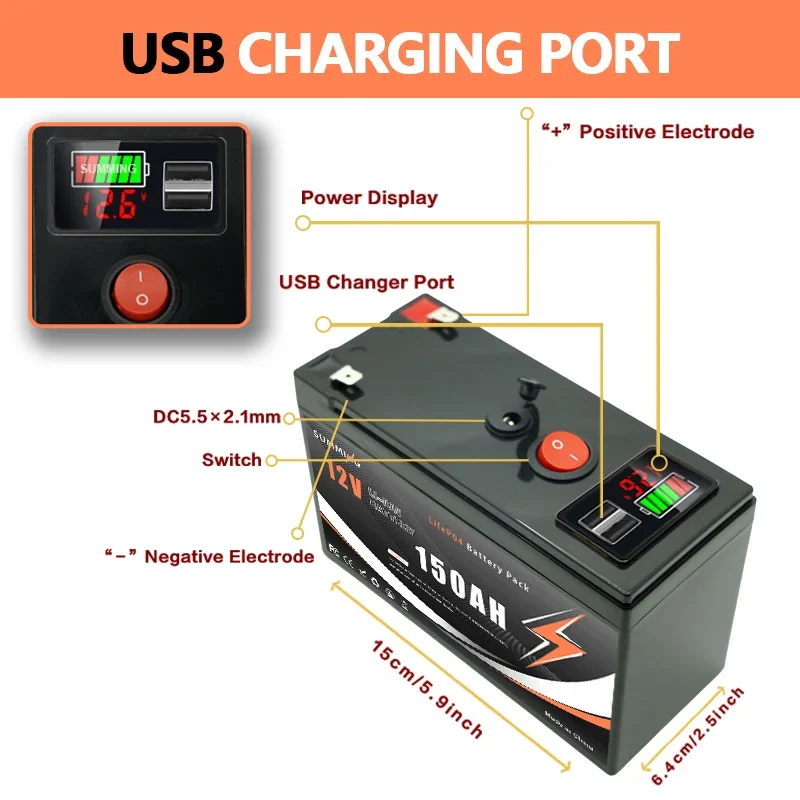 12V 150Ah Lithium  LiFeP04 Bat - Fish Finder Charger recensione e prezzo