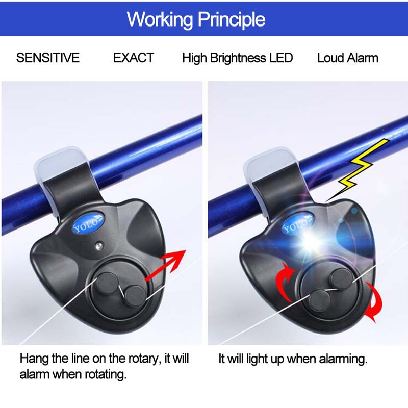 Fishing Rod Bite Alarm LED Ind - Bite Indicator recensione e prezzo