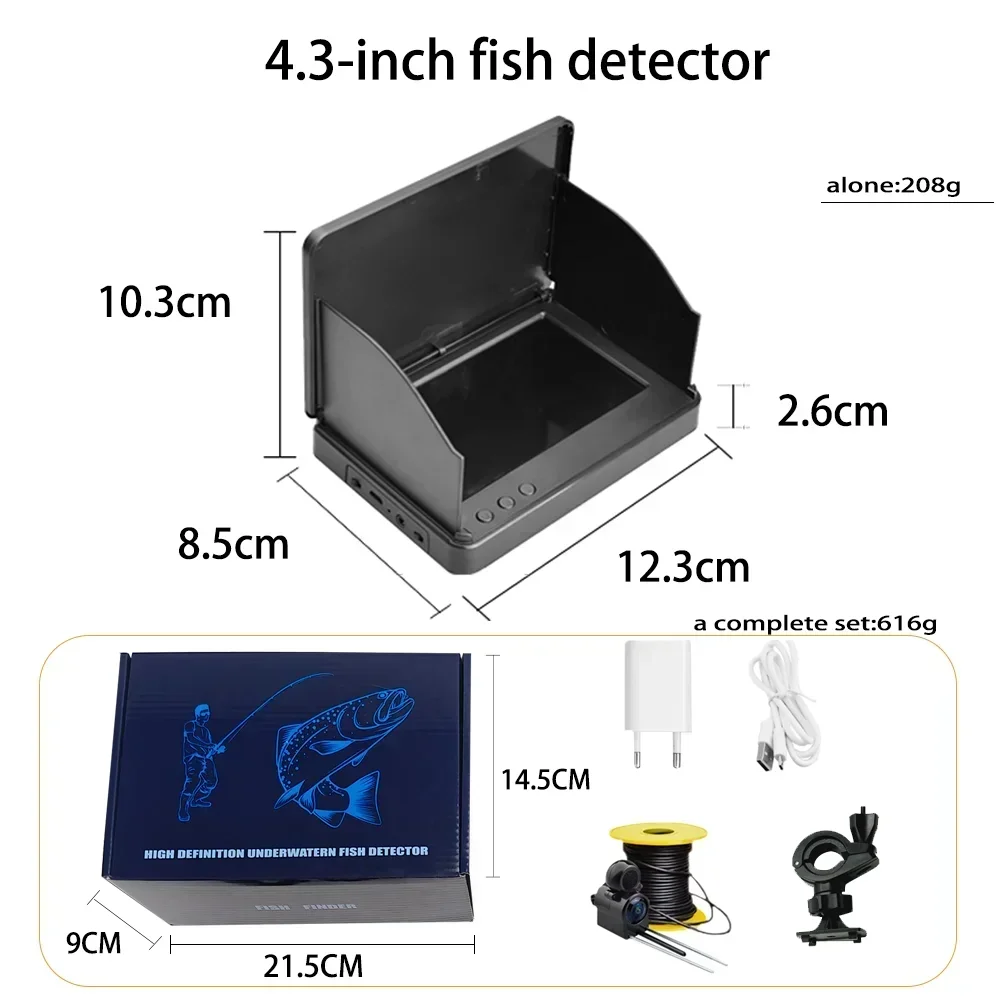 YS43A 4.3-inch Fish Detector U - Fish Finder Battery recensione e prezzo