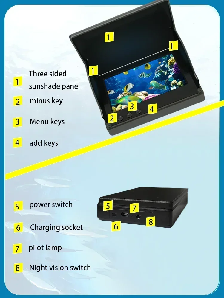 YS43A 4.3-inch Fish Detector U - Fish Finder Battery recensione e prezzo