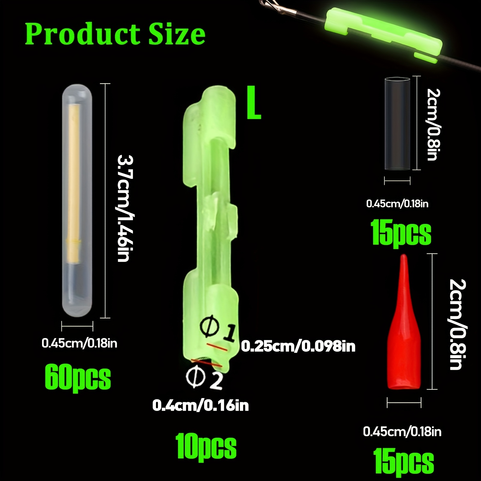 100PCS Fishing Glow Sticks Set - Fish Alarm recensione e prezzo